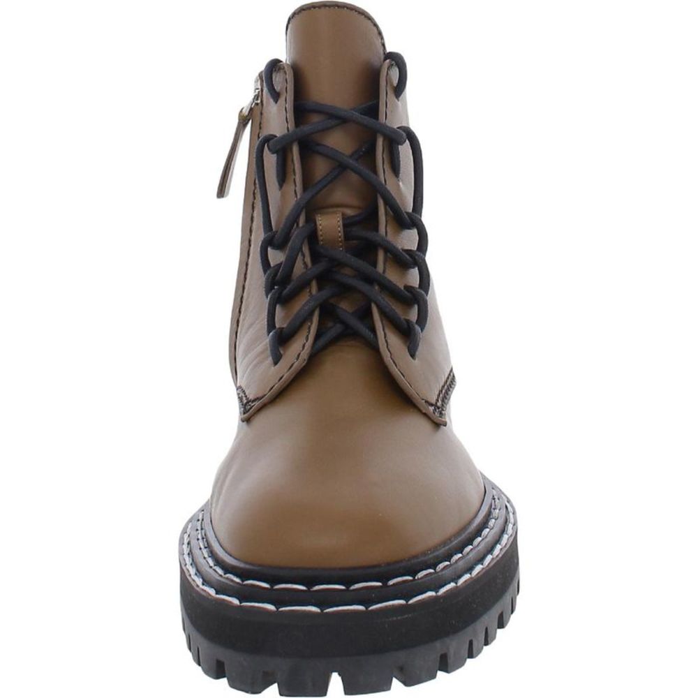 Proenza Schouler Womens Green Leather Combat & Lace-up Boots Shoes NWT - Picture 2 of 3